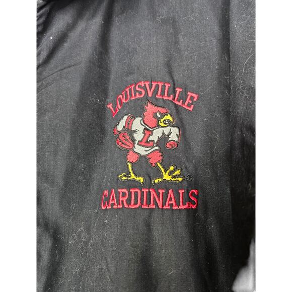 Vintage Y2K Louisville Cardinals Starter Jacket L Black Full Zip Windbreaker - Picture 4 of 6